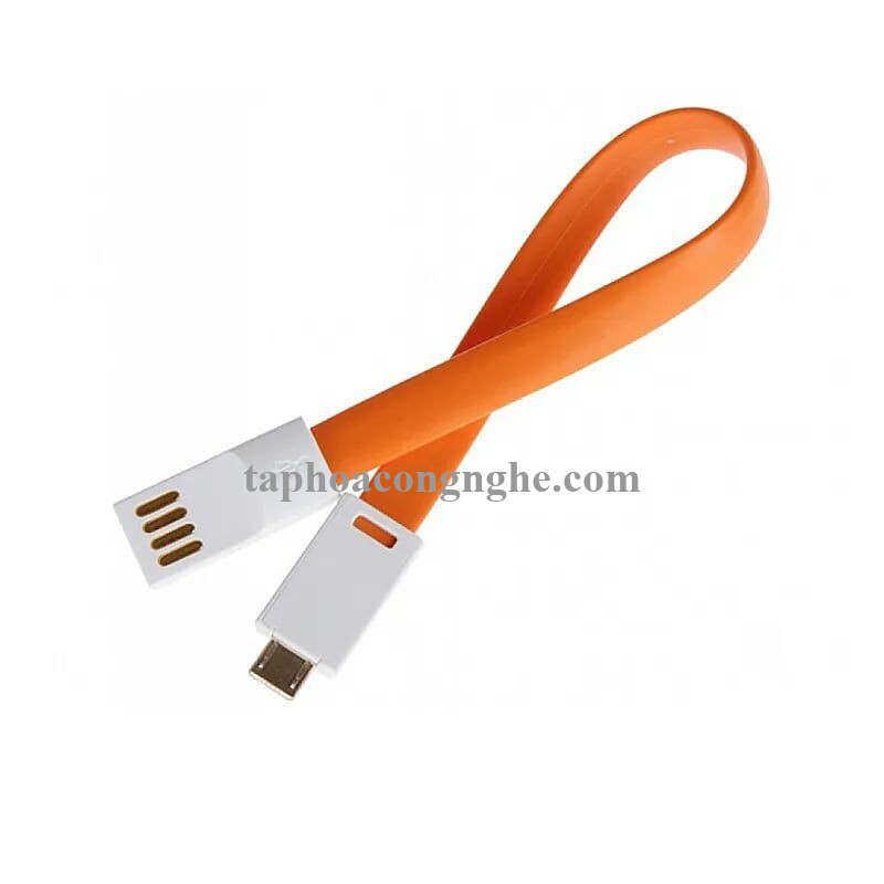 Unitek 98719 Y-C440 20CM Màu Cam Dây dẹp Cáp sạc + truyền dữ liệu Usb 2.0 sang Micro Usb 30098719